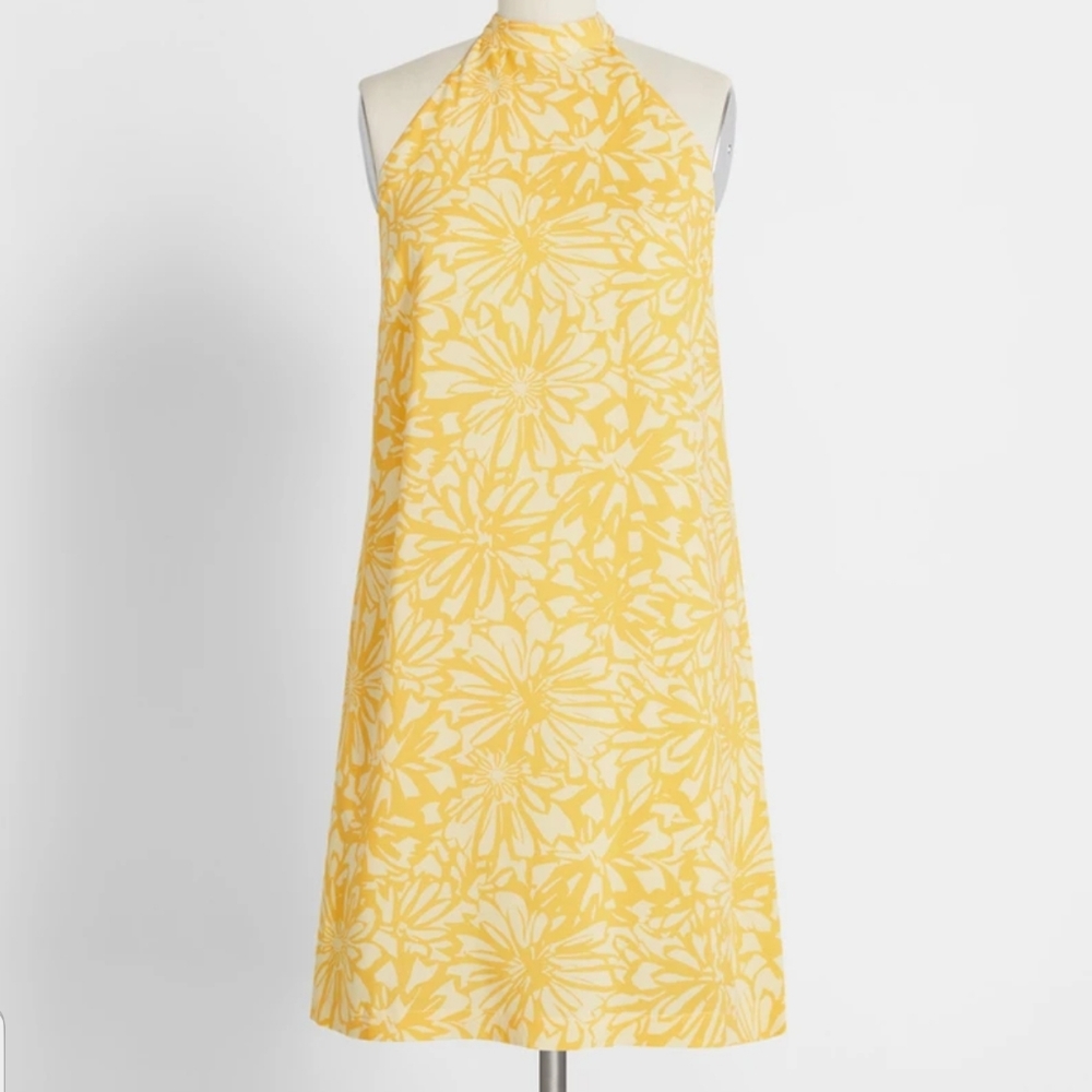 Modcloth Yellow Shift Dress